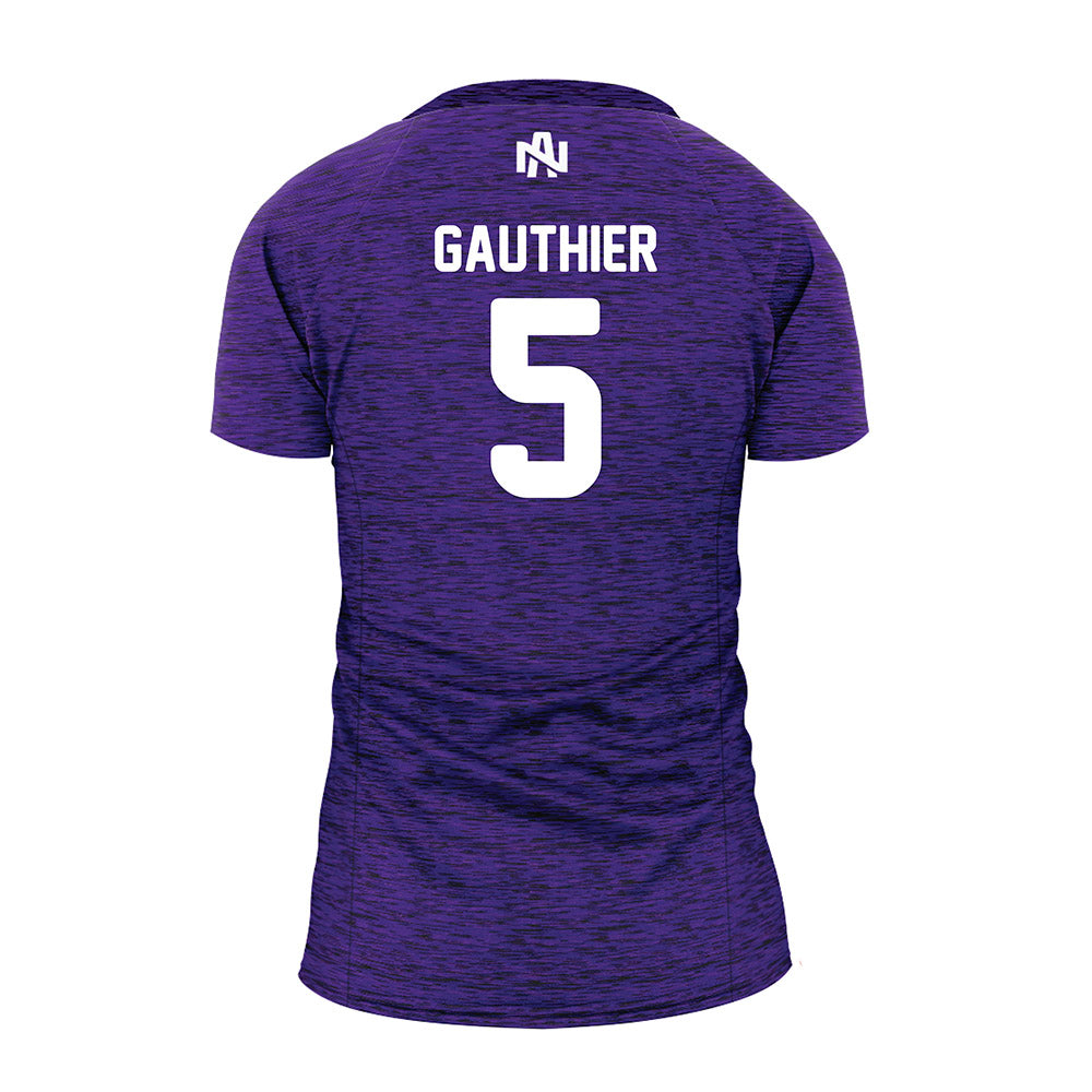 North Alabama - NCAA Beach Volleyball : Audrey Gauthier - Blue Volleyball Jersey-1