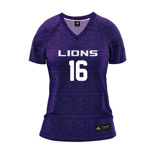 North Alabama - NCAA Beach Volleyball : Gaby Harnden - Blue Volleyball Jersey-0