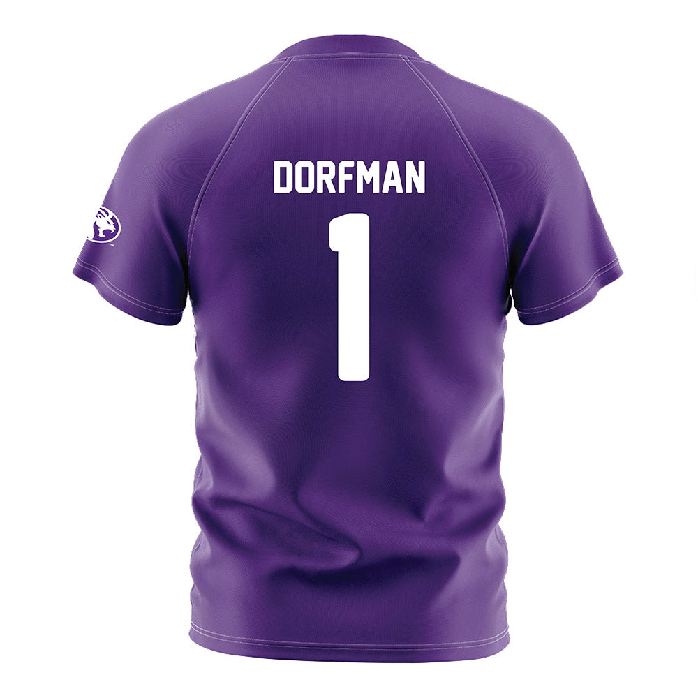 North Alabama - NCAA Women's Soccer : Emily Dorfman - Purple Soccer Jersey-1
