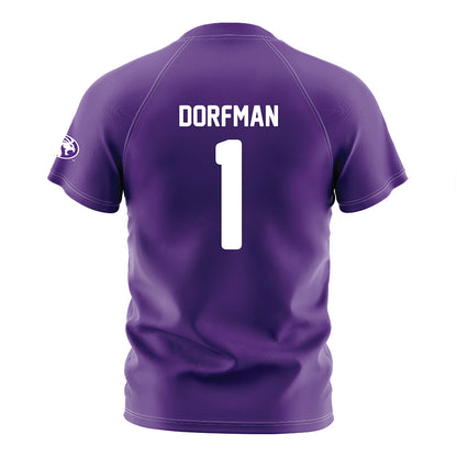 North Alabama - NCAA Women's Soccer : Emily Dorfman - Purple Soccer Jersey-1