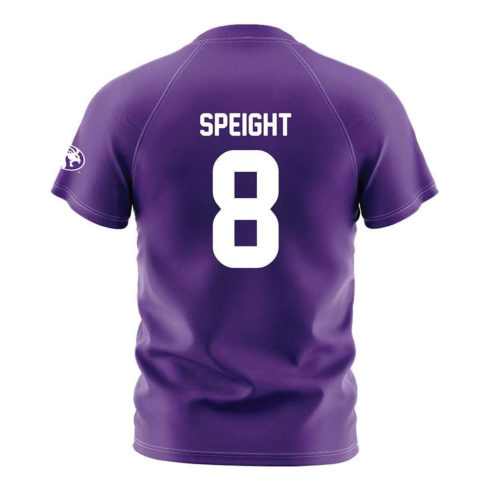 North Alabama - NCAA Women's Soccer : Adelyn Speight - Purple Soccer Jersey-1