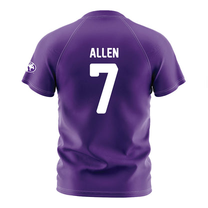 North Alabama - NCAA Women's Soccer : Maddie Allen - Purple Soccer Jersey-1