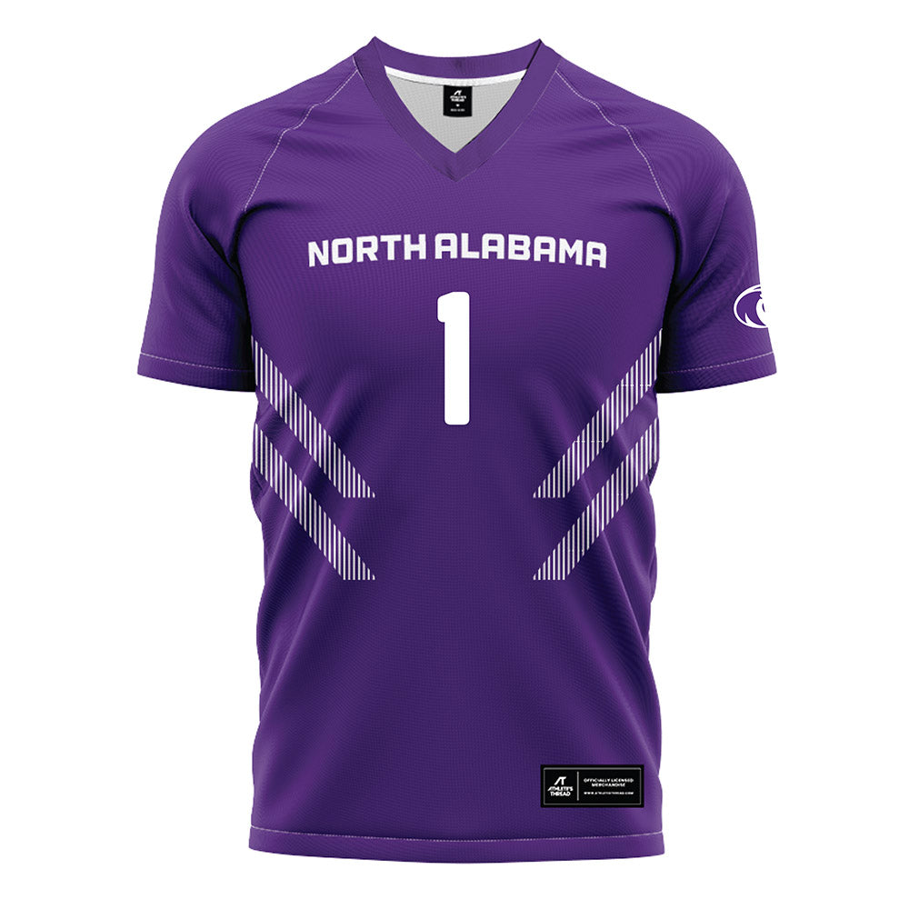 North Alabama - NCAA Women's Soccer : Emily Dorfman - Purple Soccer Jersey-0
