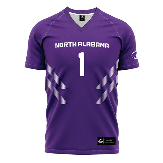 North Alabama - NCAA Women's Soccer : Emily Dorfman - Purple Soccer Jersey-0