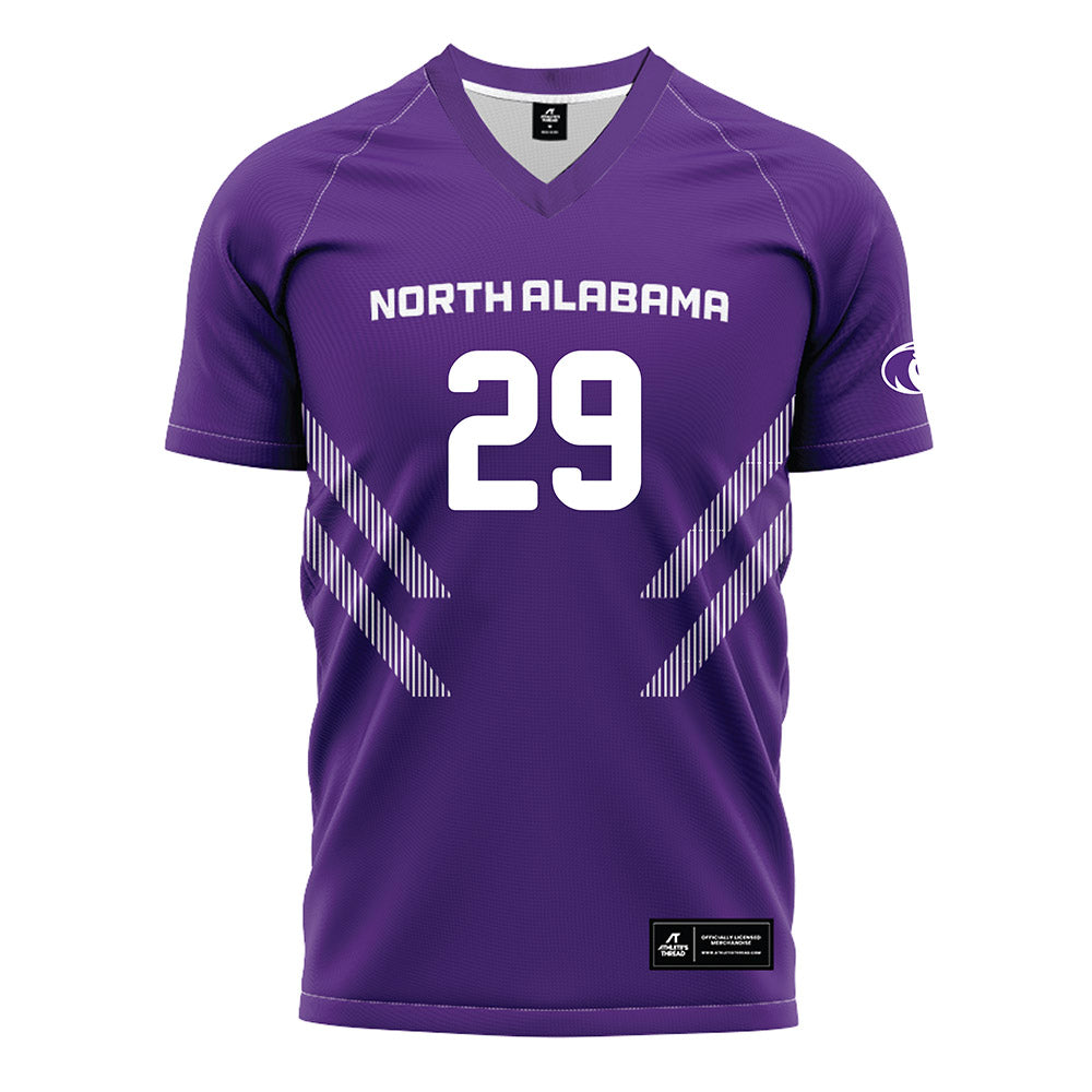 North Alabama - NCAA Women's Soccer : mya barr - Purple Soccer Jersey-0