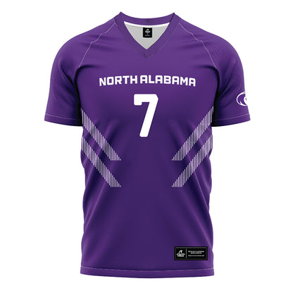 North Alabama - NCAA Women's Soccer : Maddie Allen - Purple Soccer Jersey-0