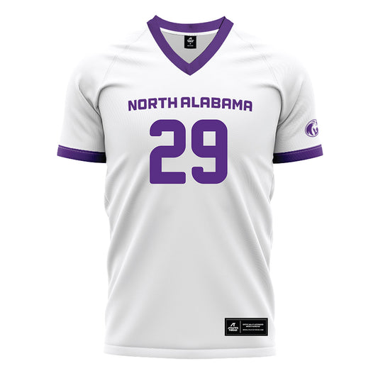 North Alabama - NCAA Women's Soccer : mya barr - White Soccer Jersey-0
