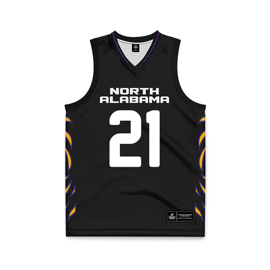 North Alabama - NCAA Women's Basketball : Gabriella Jackson - Black Basketball Jersey-0