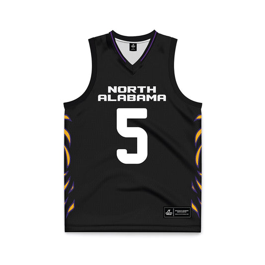 North Alabama - NCAA Women's Basketball : Brooke Hallman - Black Basketball Jersey-0