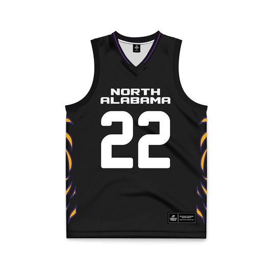 North Alabama - NCAA Women's Basketball : India Howard - Black Basketball Jersey-0