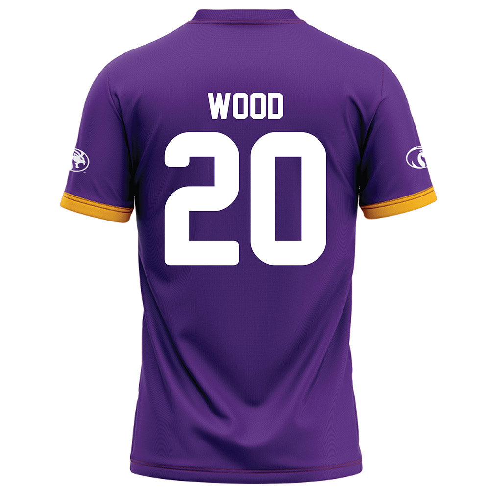 North Alabama - NCAA Football : John Austin Wood - Purple Football Jersey-1