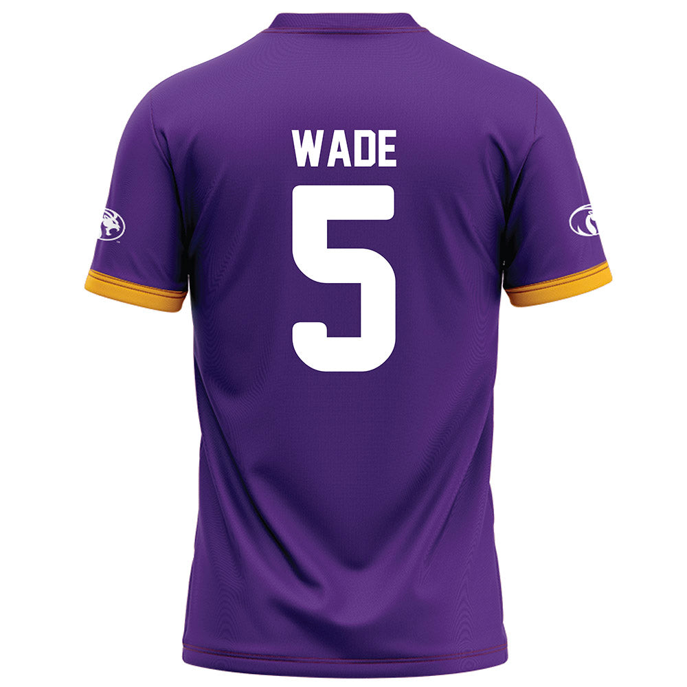 North Alabama - NCAA Football : Destin Wade - Purple Football Jersey-1