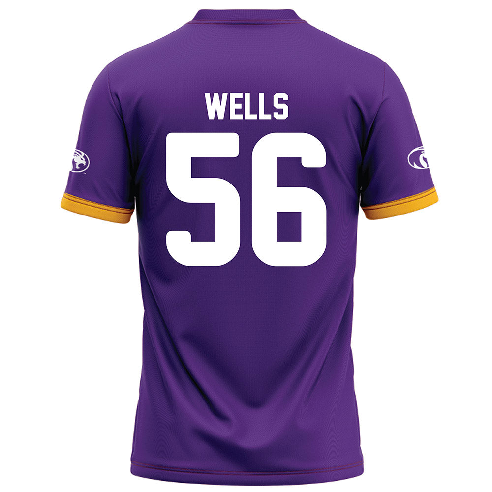 North Alabama - NCAA Football : Matthew Wells - Purple Football Jersey-1
