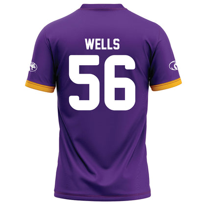 North Alabama - NCAA Football : Matthew Wells - Purple Football Jersey-1