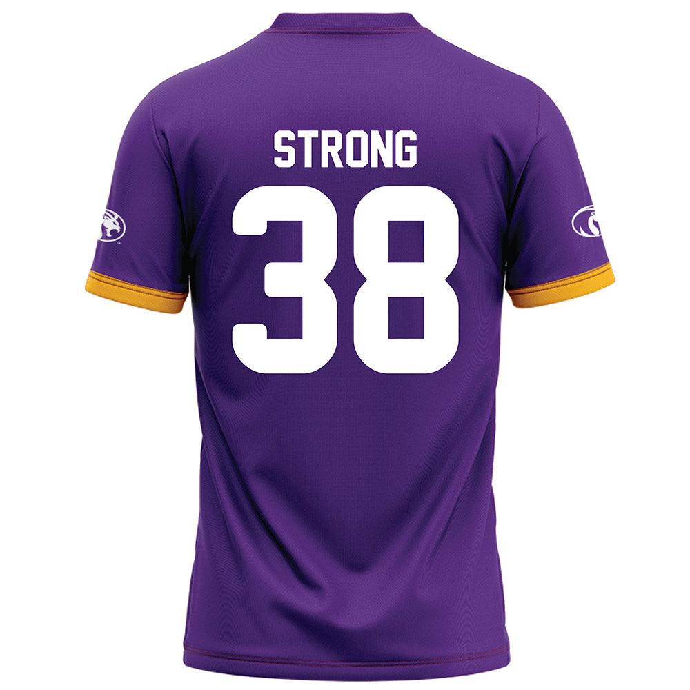 North Alabama - NCAA Football : Nic Strong - Purple Football Jersey-1