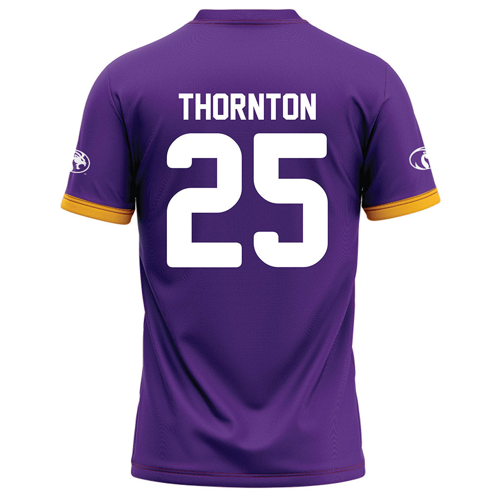 North Alabama - NCAA Football : Logan Thornton - Purple Football Jersey-1