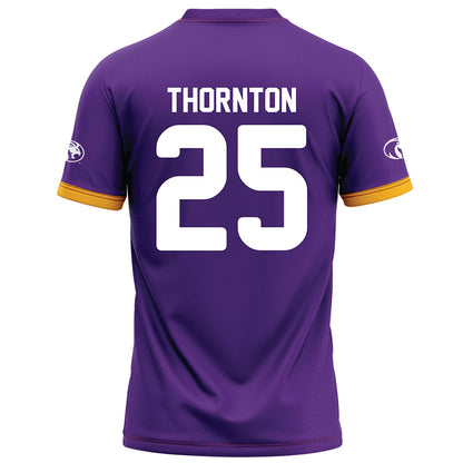 North Alabama - NCAA Football : Logan Thornton - Purple Football Jersey-1