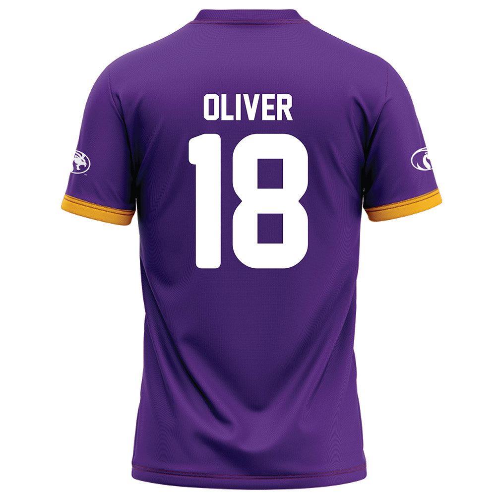 North Alabama - NCAA Football : Brannon Oliver - Purple Football Jersey-1