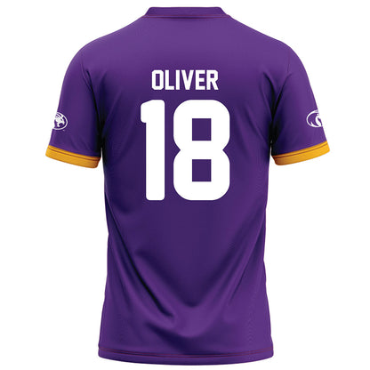 North Alabama - NCAA Football : Brannon Oliver - Purple Football Jersey-1