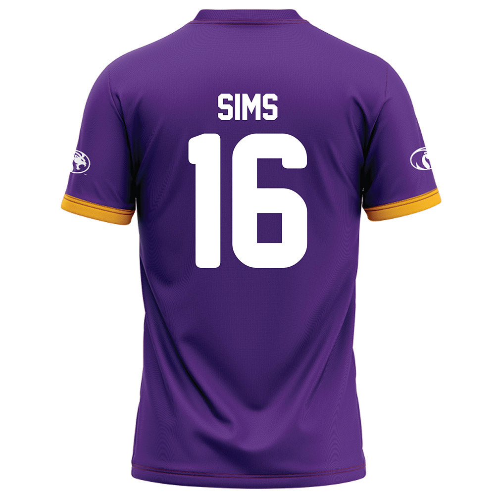 North Alabama - NCAA Football : Raelon Sims - Purple Football Jersey-1