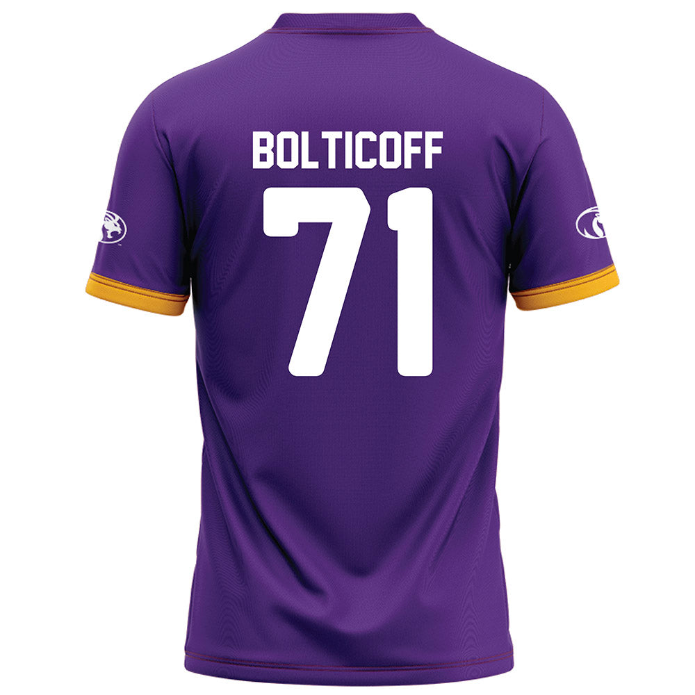 North Alabama - NCAA Football : Noah Bolticoff - Purple Football Jersey-1