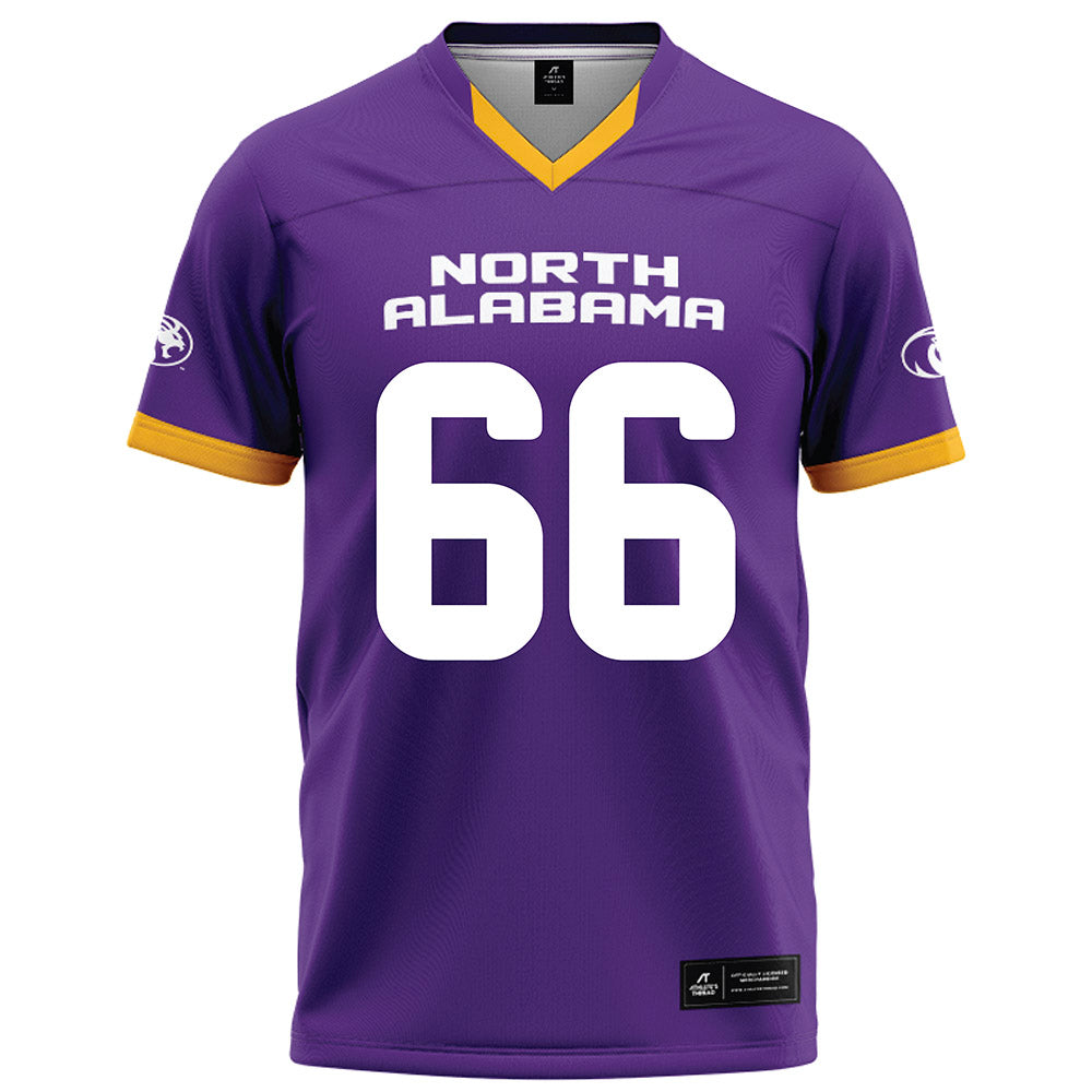 North Alabama - NCAA Football : Julian Navarrete - Purple Football Jersey-0