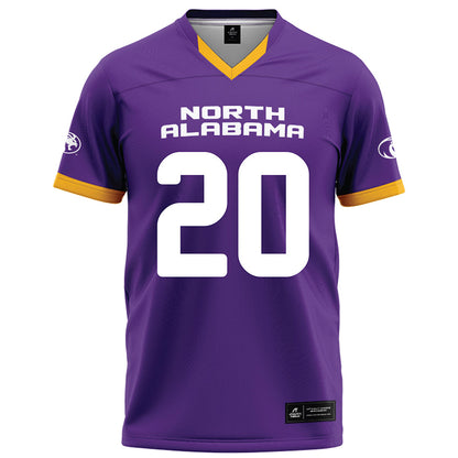 North Alabama - NCAA Football : John Austin Wood - Purple Football Jersey-0