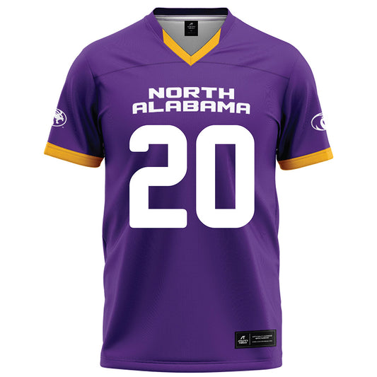 North Alabama - NCAA Football : John Austin Wood - Purple Football Jersey-0