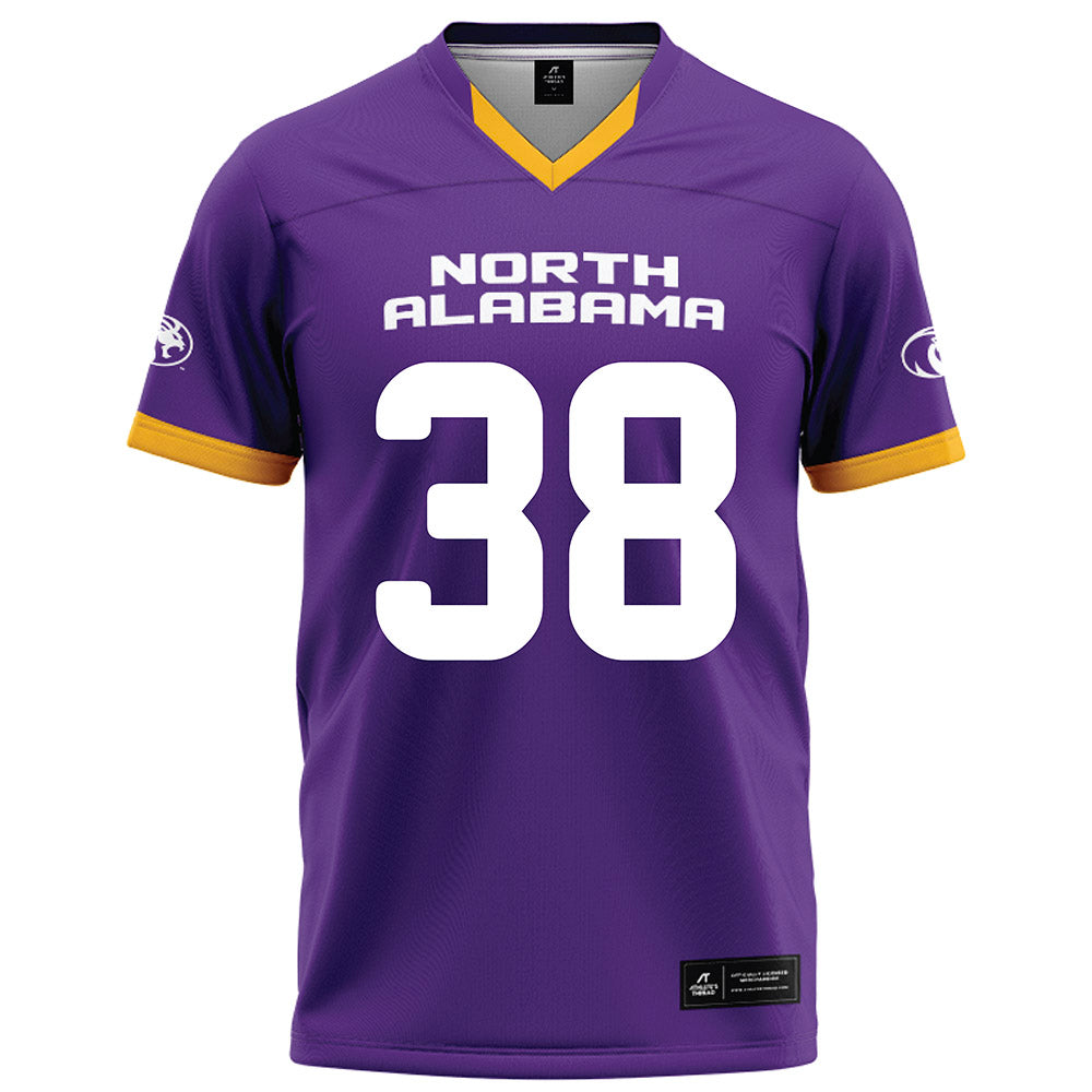 North Alabama - NCAA Football : Nic Strong - Purple Football Jersey-0