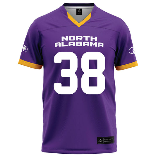 North Alabama - NCAA Football : Nic Strong - Purple Football Jersey-0