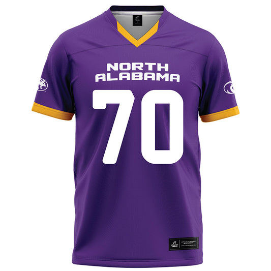 North Alabama - NCAA Football : Isaac Rue - Purple Football Jersey-0