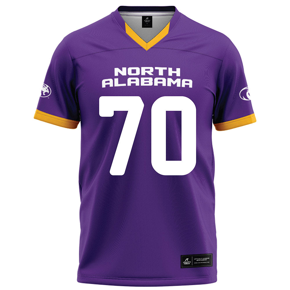 North Alabama - NCAA Football : Isaac Rue - Purple Football Jersey-0