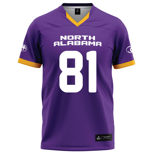 North Alabama - NCAA Football : Dj Hines - Purple Football Jersey-0