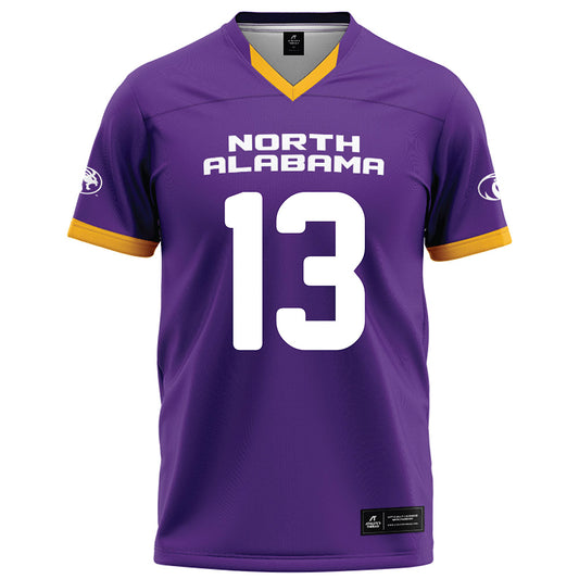 North Alabama - NCAA Football : Azariah Fletcher - Purple Football Jersey-0