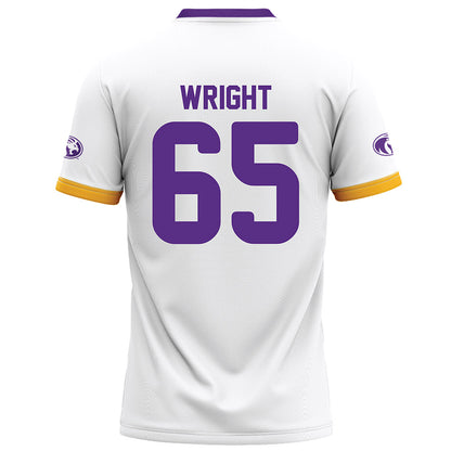 North Alabama - NCAA Football : Collin Wright - White Football Jersey-1