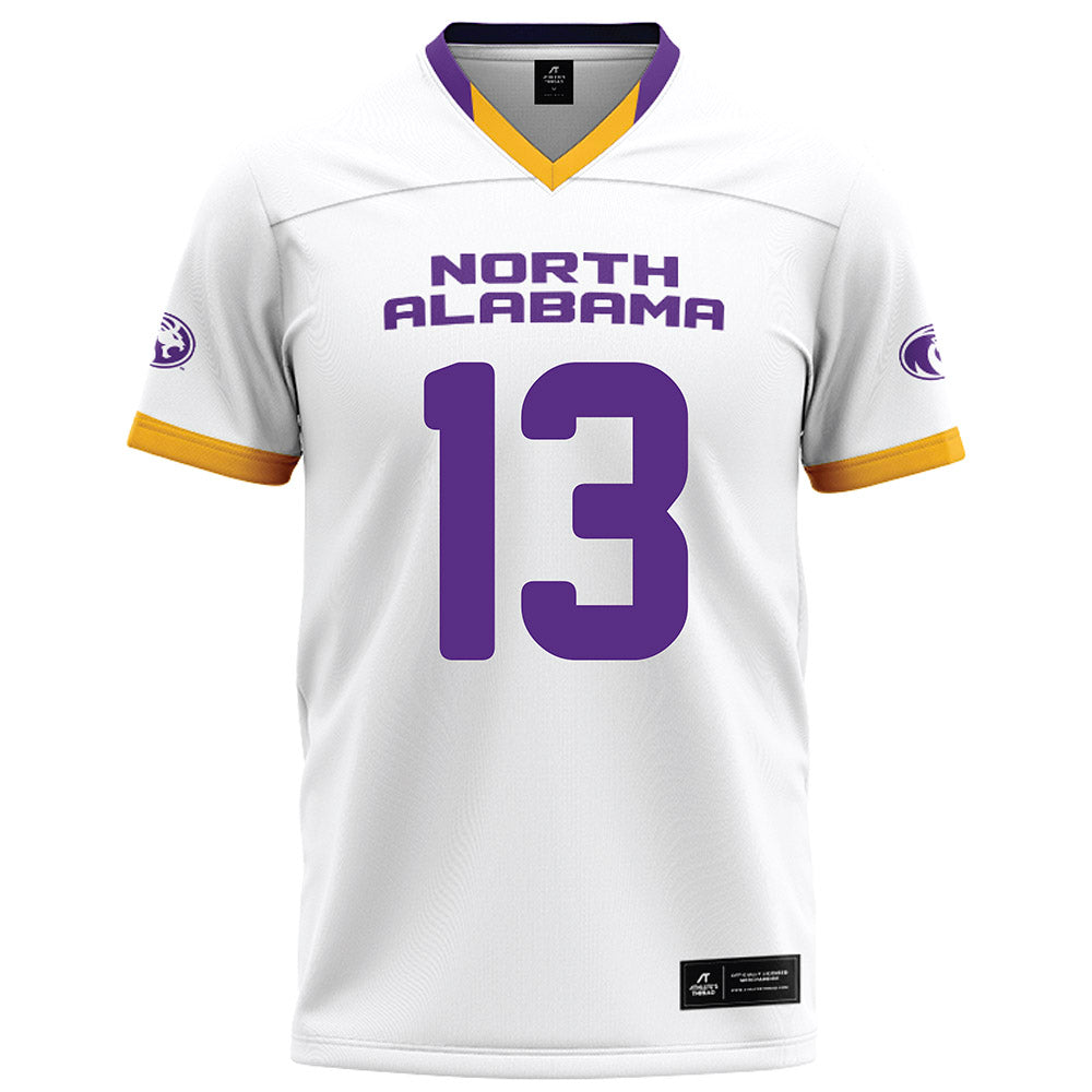 North Alabama - NCAA Football : Azariah Fletcher - White Football Jersey-0