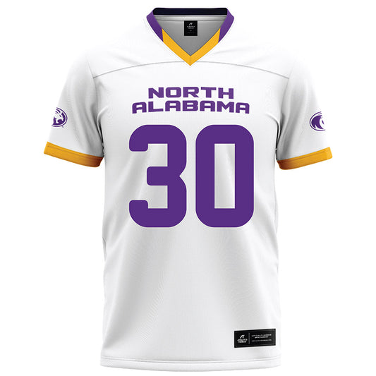 North Alabama - NCAA Football : Michael Barksdale - White Football Jersey-0