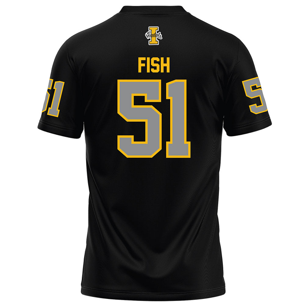 Idaho - NCAA Football : Shepard Fish - Black Football Jersey-1