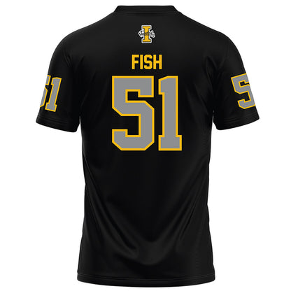 Idaho - NCAA Football : Shepard Fish - Black Football Jersey-1
