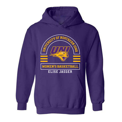 Northern Iowa - NCAA Women's Basketball : Elise Jaeger - Classic Fashion Shersey Hooded Sweatshirt-0