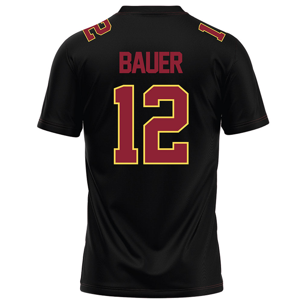 NSU - NCAA Football : Israel Bauer - Black Football Jersey-1