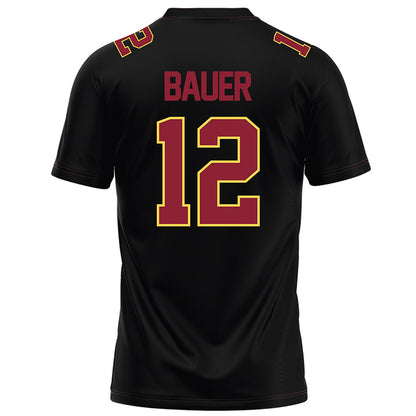NSU - NCAA Football : Israel Bauer - Black Football Jersey-1