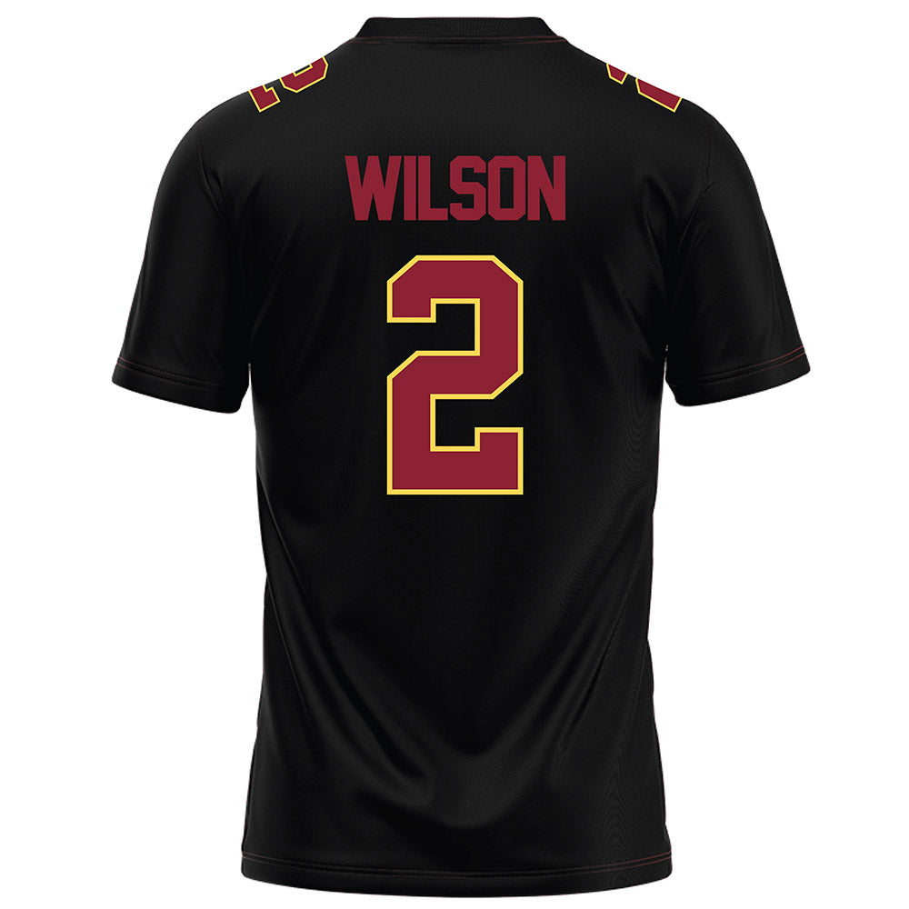 NSU - NCAA Football : Adrian Wilson - Black Football Jersey-1
