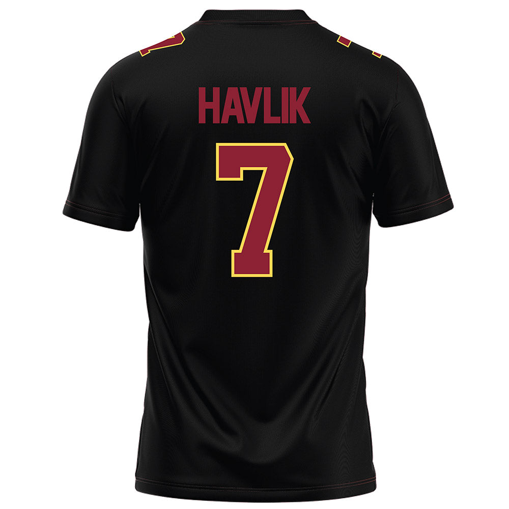 NSU - NCAA Football : Holden Havlik - Black Football Jersey-1