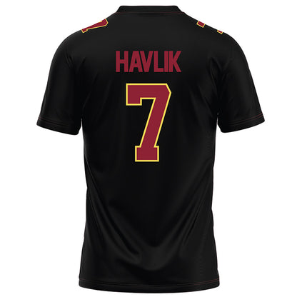 NSU - NCAA Football : Holden Havlik - Black Football Jersey-1