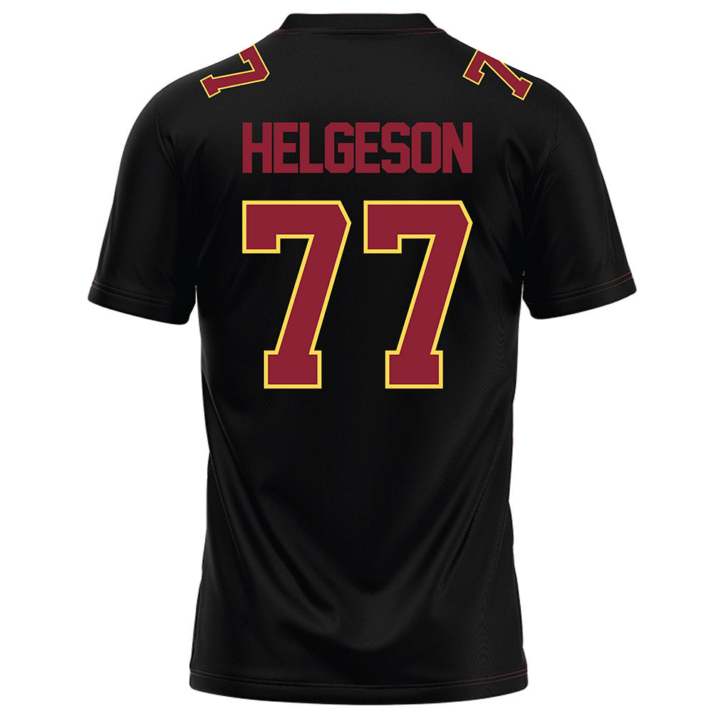 NSU - NCAA Football : Riley Helgeson - Black Football Jersey-1