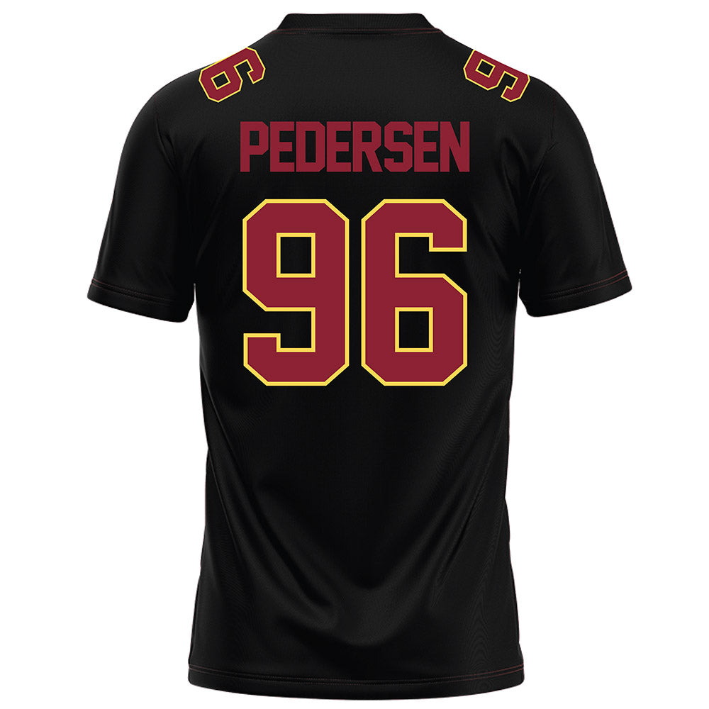 NSU - NCAA Football : Brock Pedersen - Black Football Jersey-1