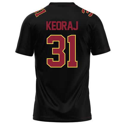NSU - NCAA Football : Brecken Keoraj - Black Football Jersey-1