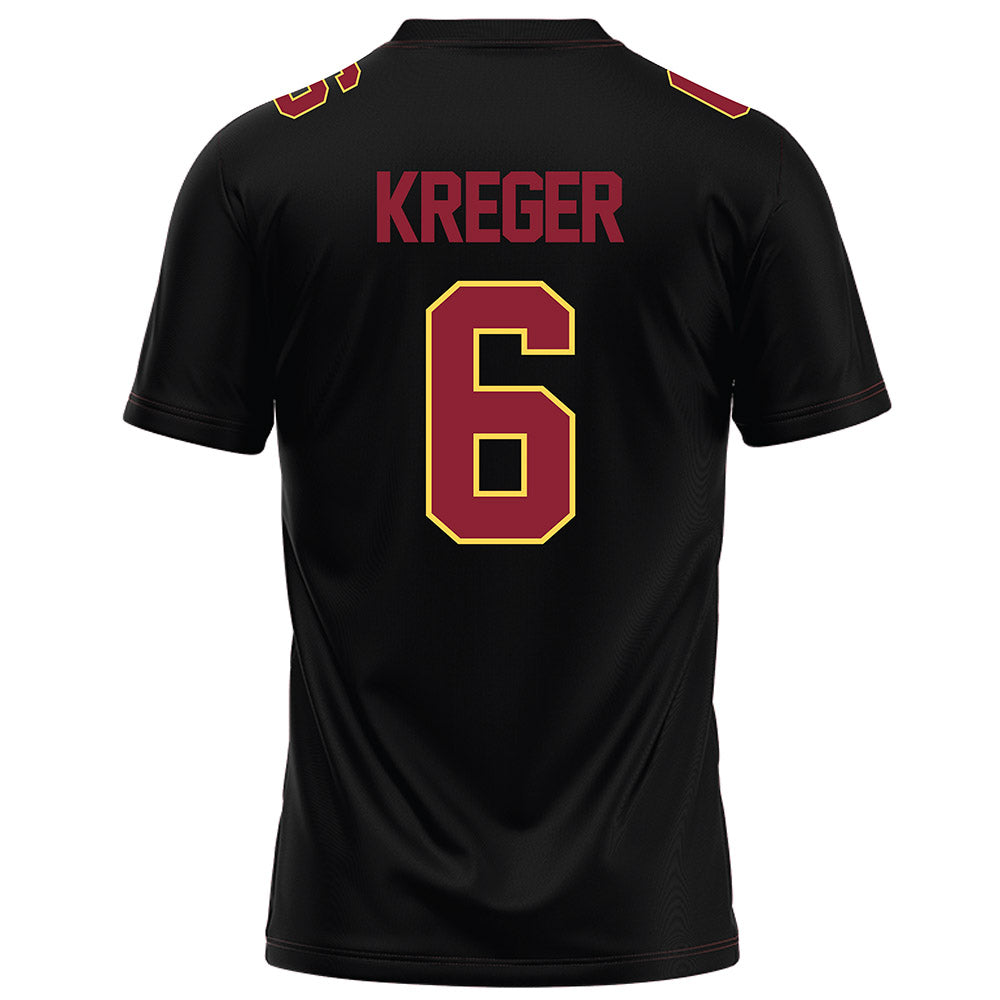 NSU - NCAA Football : Connor Kreger - Black Football Jersey-1