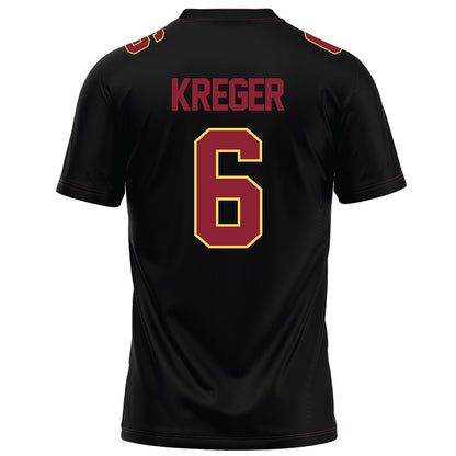 NSU - NCAA Football : Connor Kreger - Black Football Jersey-1